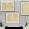Thumbnail Abydos - Osiris and the Pharaoh Egyptian 3 piece wall art