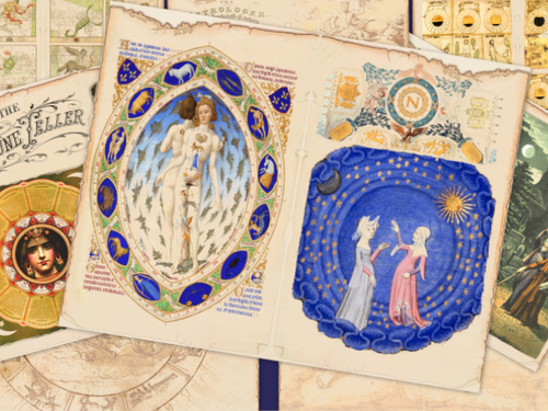 Product picture Vintage Astrology Celestial Junk Journal Pages