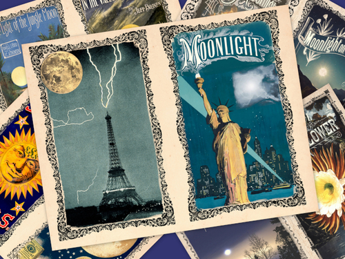 Product picture Moon Journal - Vintage Junk Journal Paper